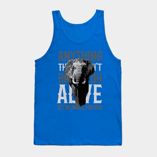 Elephant Design With Lettering Cool Tank Top by Hariolf´s Mega Store